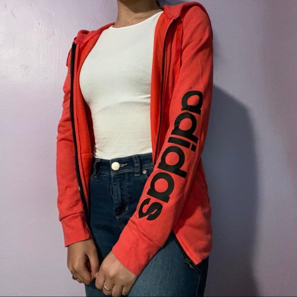 Adidas Salmon Zip-Up Sweatshirt